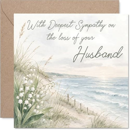 Stuff4 Comforting Sympathy Card, Loss of Husband - color: Husband
