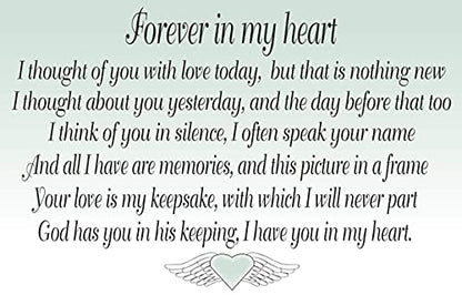 Memorial Photo Christmas Ornament – I Thought of You with Love Today Bereavement Ornament – in Loving Memory Picture Keepsake for Loss of Loved One – Gift with Storage Bag – Custom Photo Option – 3" - size: 1 Non-Customized