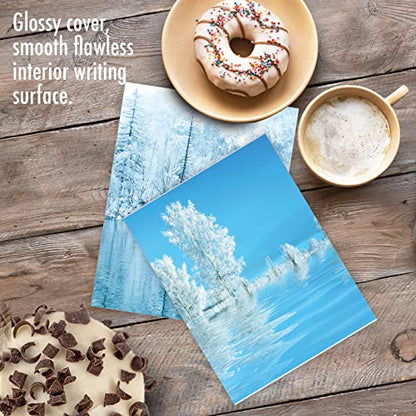 The Best Card Company - Box of 10 All Occasion Cards Blank (4 x 5.12 Inch) - Scenic Landscape Cards Assorted - Tree-flections AM6134OCB-B1x10-NB - style: Tree-flections