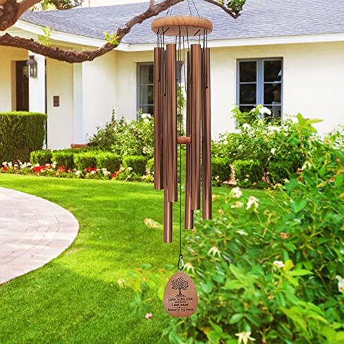Suntimber Large Wind Chimes for Outside Deep Tone (Bronze, 42") | Memorial WindChimes in memory of a Loved One,6 Thicker Aluminum Tubes, Bereavement,Sympathy Gifts for Funeral & Remembrance - size: 42" Large