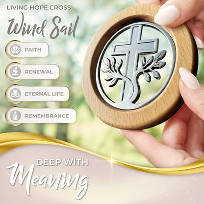Living Hope Christian Memorial Wind Chimes for Loss of Loved One (32")