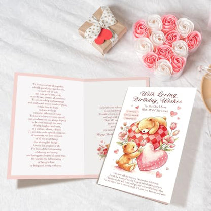 Romantic Birthday Card for Boyfriend Girlfriend Wife Husband, Loving Birthday Card for Loved One, Cute Beer Bday Cards for Him Her - color: The One I Love Birthday