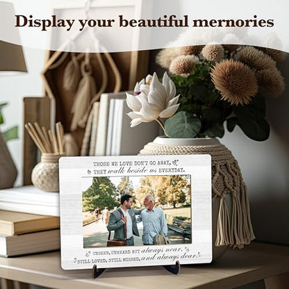 Memorial Picture Frame, They Walk Beside Us Everyday Frame, Sympathy Wooden Photo Frame With Stand, Bereavement Gifts For Loss Of Loved One, 38 - color: Those We Love Don't Go Away