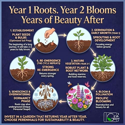 Bulk Wildflower Seed Shaker – Perennial Flower Seeds Mix to Plant Anywhere, by Geva Grow | 20 - Different Type Beautiful Perennial Wildflower Seeds Bulk 900,000+ Seeds, 1 Pound Tub - size: 1 Pound Tub, style: Premium Perennial Mix
