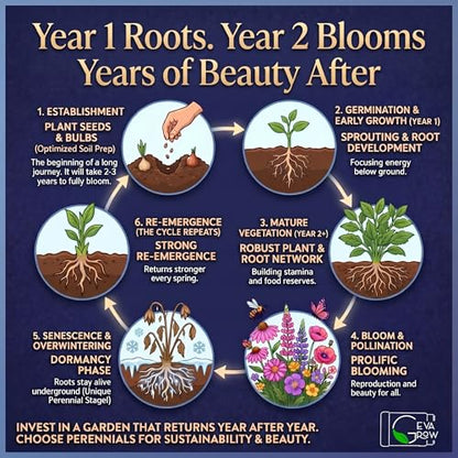 Bulk Wildflower Seed Shaker – Perennial Flower Seeds Mix to Plant Anywhere, by Geva Grow | 20 - Different Type Beautiful Perennial Wildflower Seeds Bulk 900,000+ Seeds, 1 Pound Tub - size: 1 Pound Tub, style: Premium Perennial Mix