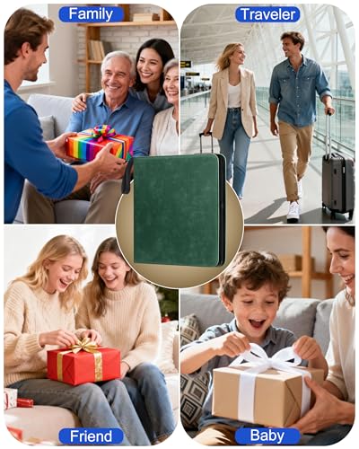 Leather Photo Album 4x6 200 Photos, DIY Scrapbook with 50 Sheets and 20 Blank Kraft Sheets, Travel Souvenir Diary Photo Book for Family Wedding Baby and Holiday Pictures - color: Green