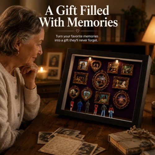 Mini Museum Shadow Box Memory Box Frame Shadow Box Picture Museum Romantic for Her Memorial Gifts, Personalized Present - Gallery of us Mini museo