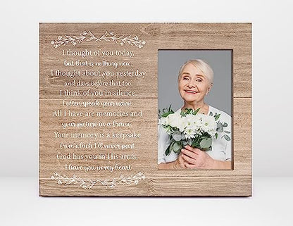 Orchroma Memorial Picture Frame,In Memory of Loved One Gifts,Bereavement Condolences Gifts,I Thought of You Today,4x6 Photo Frame - color: I Thought of You Today