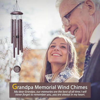 Memorial Gifts for Loss of Grandfather, 25''Memorial Wind Chimes for Loss of Grandpa,Sympathy Gifts for Loss of Grandfather, Bereavement, Condolence, Remembrance Gifts,Windchimes in Memory of Grandpa - size: Grandpa