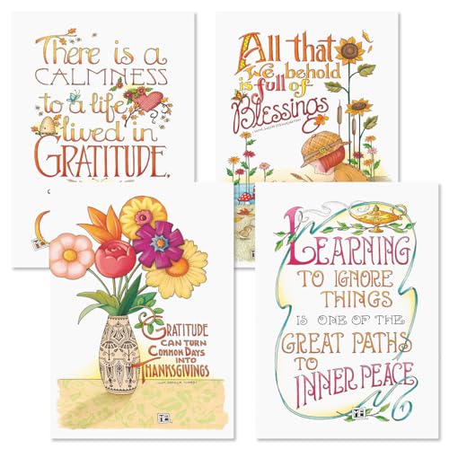 Current Mary Engelbreit Inspirations Thinking of You Cards with Envelopes - Assortment of 8 Greeting Cards, 4 Designs, Large 5" x 7" Thinking of You Cards for Women - style: Mary Inspirations