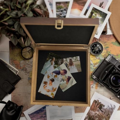 Personalized Engraved Wedding Memory Box, Walnut Wood - style: Storage Box Design - 9