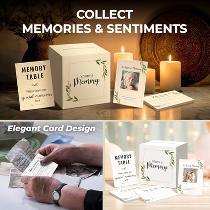 WOODAMORE Share a Memory Cards for Celebration of Life, 50 Pc with Box