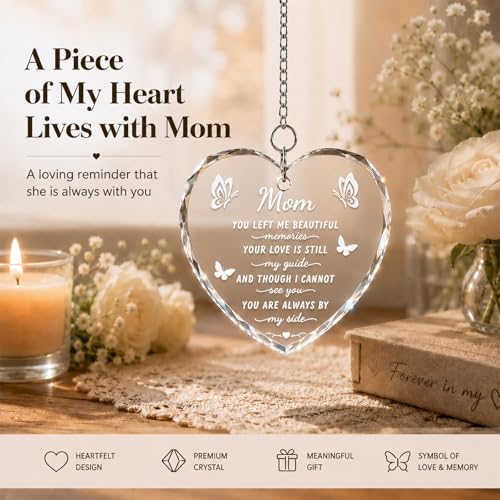 Memorial Gifts for Loss of Mom, Sympathy Gift for Loss of Mother Picture Frame, In Memory of Mom Bereavement Remembrance Funeral Condolence Gift, Rotating Mother Memorial Frame Display Two 4x6 Photos - size: Mom