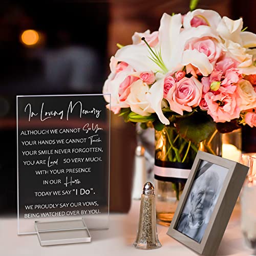Chunful in Loving Memory Wedding Memorial Table Sign for Wedding,Bright - style: Bright
