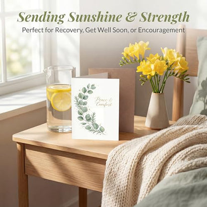 Sympathy Card, Gold Design Peace & Comfort - color: Sympathy Card 022