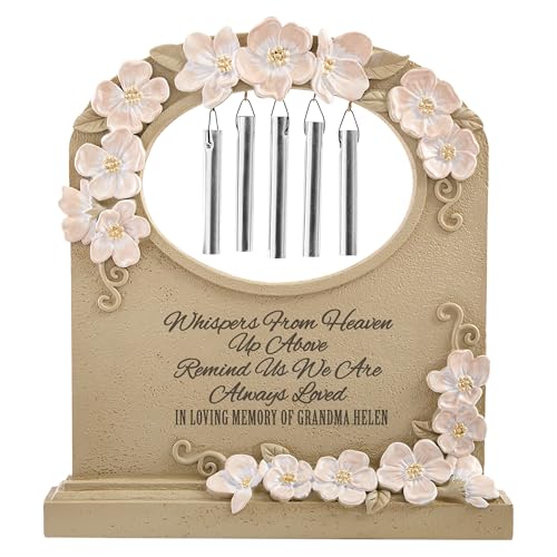 Let’s Make Memories Personalized Tabletop Memorial Chime - Sympathy - Condolences - Inscribed Poem - Made of Resin - Flower-Adorned - Whispers from Heaven - style: Whispers From Heaven