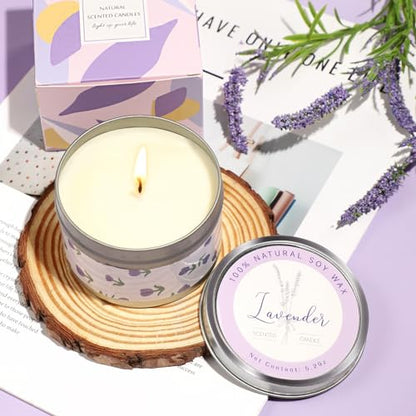 Gifts for Women, Unique Birthday Gifts for Women, Lavender Relaxing Spa Gifts Basket Get Well Soon Care Package with Luxury Flannel Blanket for Mom Her Best Friends Sister - color: Purple (Lavender Shade)