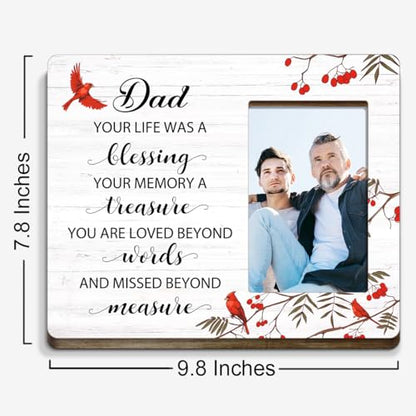 Your Life Was a Blessing Dad Wood Picture Frame,Memory Gifts for Loss of Dad,Memorial Gift for Loss of Daddy,Sympathy Gifts Condolences Gift - style: Dad-2
