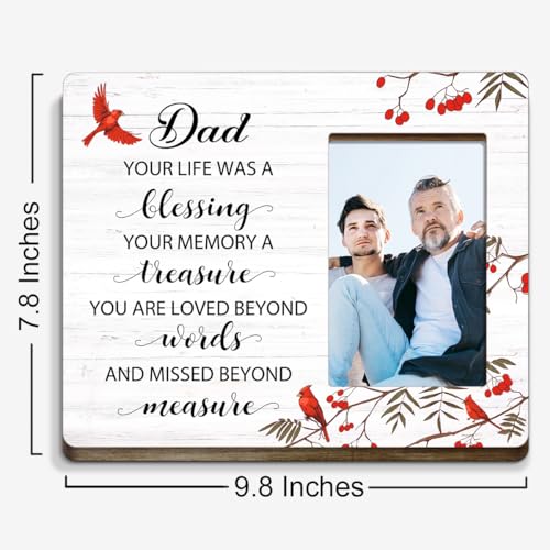 Your Life Was a Blessing Dad Wood Picture Frame,Memory Gifts for Loss of Dad,Memorial Gift for Loss of Daddy,Sympathy Gifts Condolences Gift - style: Dad-2