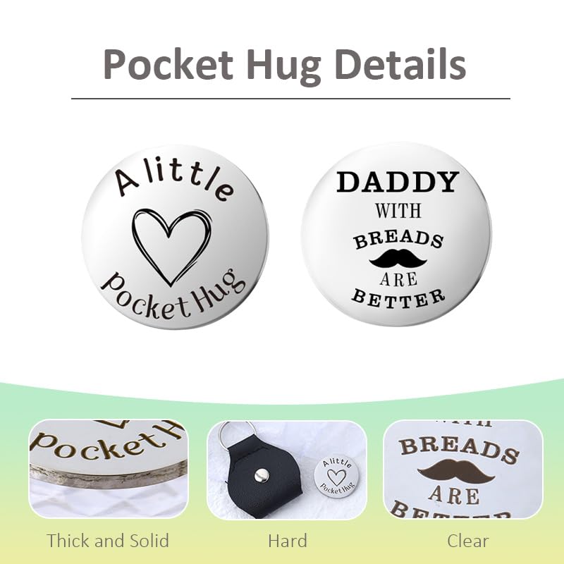 YALLNASL Grandma Aunt Mom Mothers Day Gift for Women Wife Grandpa Uncle Dad Fathers Day Presents for Men Husband Pocket Token - color: Daddy Beards