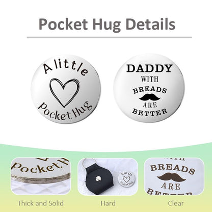 YALLNASL Grandma Aunt Mom Mothers Day Gift for Women Wife Grandpa Uncle Dad Fathers Day Presents for Men Husband Pocket Token - color: Daddy Beards