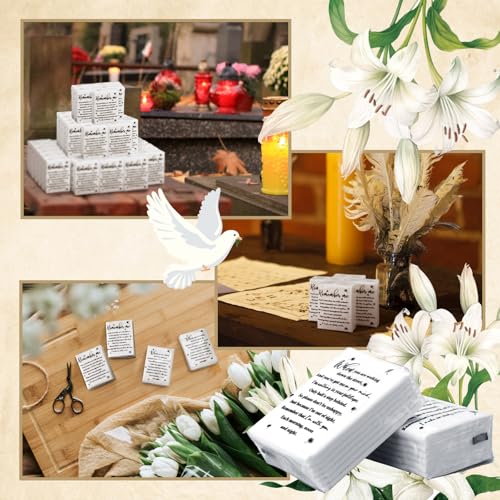 Sinmoe 30 Pack Funeral Tissues Packs for Guests Memorial Keepsakes Facial Pocket Tissues Bulk Favors Inspirational Poem 3 Ply Mini Travel Size Tissue Packs for Guests Relatives Family (Memorial) - style: Memorial