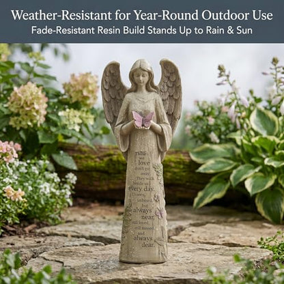 Ivy Home Standing Angel with Butterfly Garden Statuary
