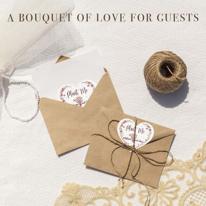 miaform 100 Pcs Plantable Seed Paper Card Hearts. Baby Shower Party Favors for Guests 100 Pcs Small Business Plantable Thank You Card Hearts. Wedding Favors for Guests Bulk 100