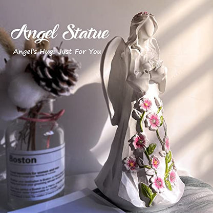 Guardian Angel Figurines Resin with Light Star Battery Operated Gift Decor