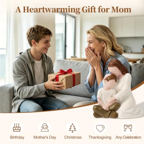 Mom and Son Gifts, Mom Birthday Gifts from Son, Mother of the Groom Gift - color: White-mom Son