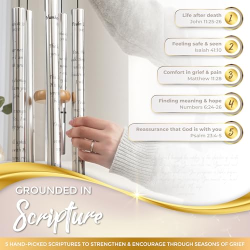 Living Hope Christian Memorial Wind Chimes for Loss of Loved One (32")