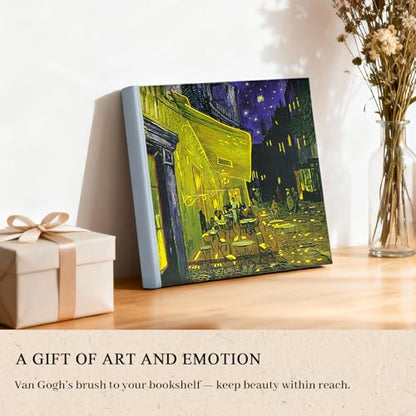 Van Gogh Café Terrace at Night Photo Album 4x6 with Writing Space 200 Pockets, Slow Living Memory Book for Art Lovers -Kuword - color: Gold