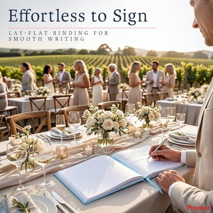 Promot Personalized Guestbook (Baby Blue) - 110 Lined Pages - color: Baby Blue