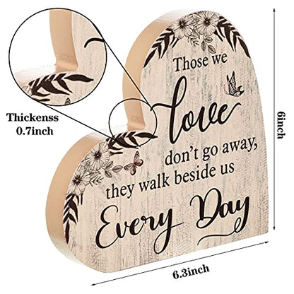 Jetec Sympathy Gift Memorial Wooden Heart for Loss of Loved One,Simple Style - style: Simple Style