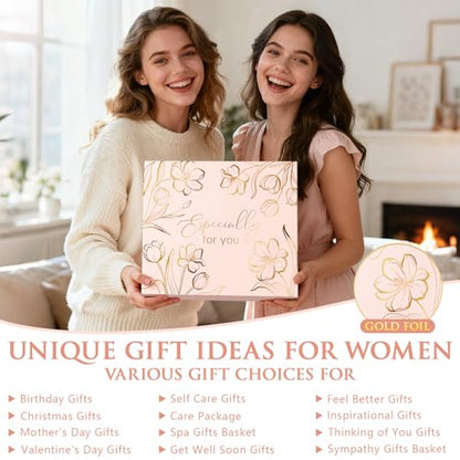 Birthday Gifts for Women Self Care Package Get Well Gift Baskets for Women | Get Well Soon Thinking of You Spa Sympathy Gift Basket, Christmas Inspirational Gift Set for Women Mom Her Friend Wife Sister - color: Pink