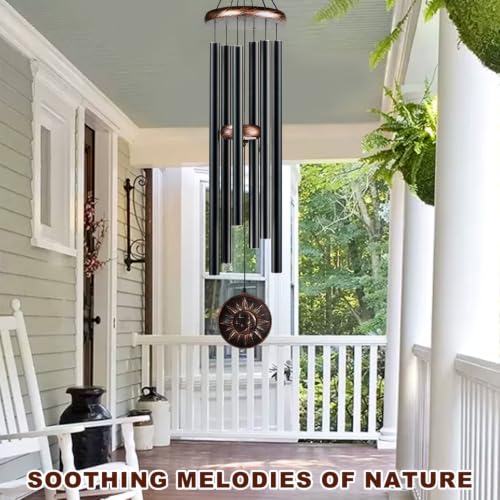 48" Large Wind Chimes for Outside, Sun Moon Star Outdoor Decor - size: 48" Sun Moon Star