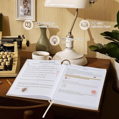 Lanpn Grandma Life Story Book Journal with 260+ Prompts, Linen Hardcover Grandmother Guided Journal Memory Keepsake Book to Fill Out, Birthday Mother's Day Christmas Gift for Grandmas, Beige - color: Beige