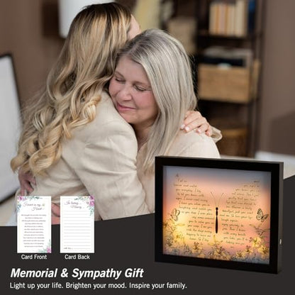 Sympathy Gift LED Memorial Shadow Box Memorial Gifts for Loss of Loved One Mother Mom Dad Father, in Memory of Loved One Gifts - size: As I Sit In Heaven