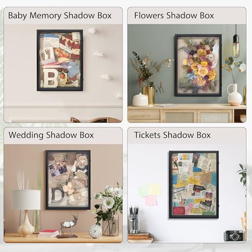 18x24 Extra Large Graduation Shadow Box Frame with Glass,Black - color: Black, size: 18*24