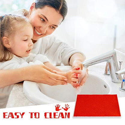 Ink Pad, 5x4'' Washable Non-Toxic Ink Stamp Pad for Baby Footprint Handprint, Red - color: Red