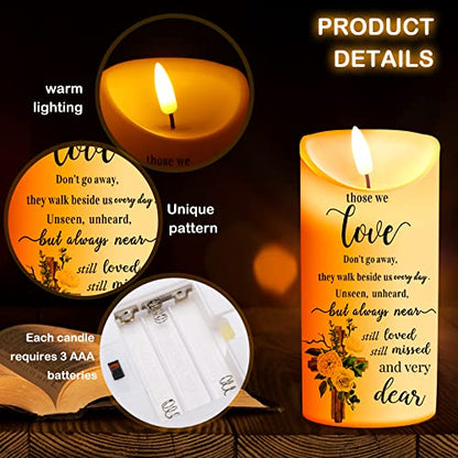 Gerrii Flameless Cardinal Memorial Sympathy Candle LED Battery,Bright Style - style: Bright Style