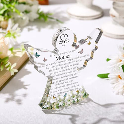 Jetec Sympathy Gifts for Loss Acrylic Angel Memorial Bereavement,Mother - style: Mother