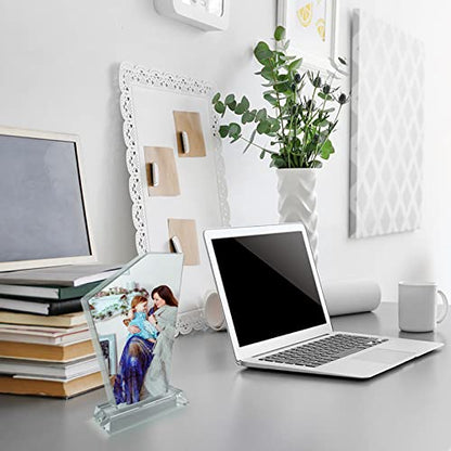 Crystal Sublimation Blanks Sublimation Glass for Custom Picture Photo Frame, Award Plaque, Crystal Tabletop Decor, In-Loving Memory Sublimatin Printing Products (Irregular)
