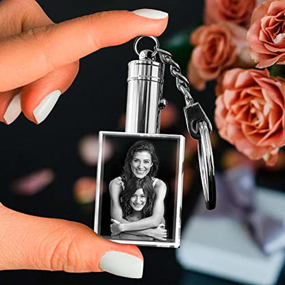ArtPix 3D Crystal Photo Keychain - Personalized Custom Picture Keepsake - color: Rectangle, size: Medium