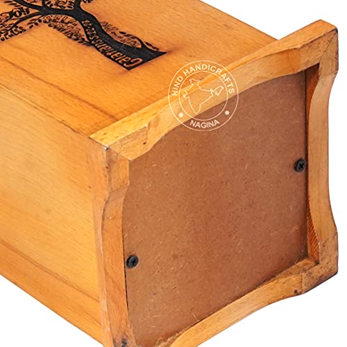 Rosewood Wooden Cremation Urns for Human Ashes Adult - Handcrafted Funeral Memorial Ash Storage Urn - Burial Columbarium (Tree of Life Cross, 250 Cubic Inches) - color: Tree of Life Cross