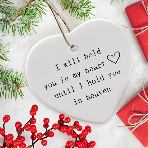 Jocidea Miscarriage Ornament - Baby Loss Memorial, Child Loss Sympathy Gift - color: Hold You in My Heart