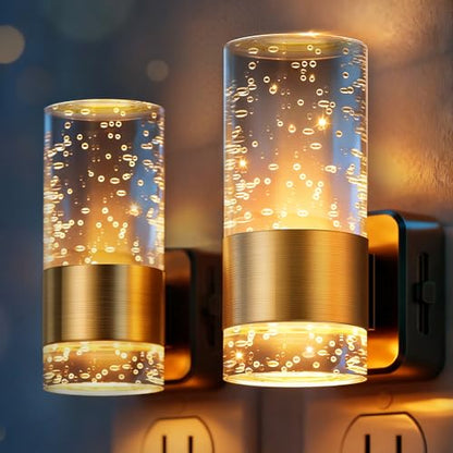 JandCase Night Light, Night Lights Plug into Wall, 2 Pack 3000K - color: Gold-3000K, size: 2 Pack