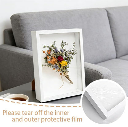 4 Pack Shadow Box Frame Display Cases, 8"x 10" Wood Deep Black Handicrafts Shadowbox Picture Frame for Flowers Jersey Baby Wedding Dress（White） - color: White, size: 8X10