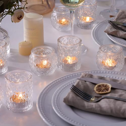 NITIME 36Pcs Votive Candle Holders, Clear Tea Light Holders for Wedding - color: Clear