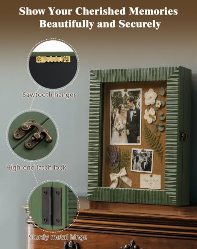 8x10 Boho Shadow Box Frame for Botanical Specimens Plant Print,Sage Green - color: Sage Green, size: 8x10